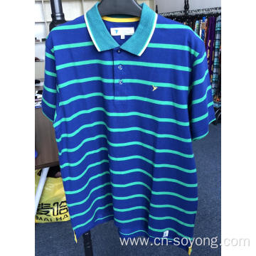 Men's Yarn dyed Jacquard pique polo shirts